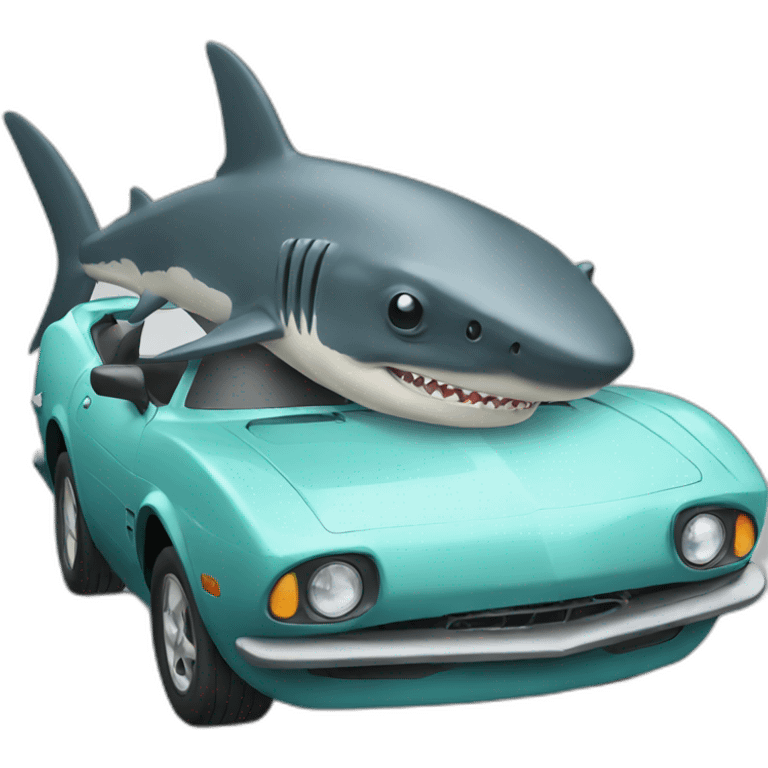 Car shark emoji