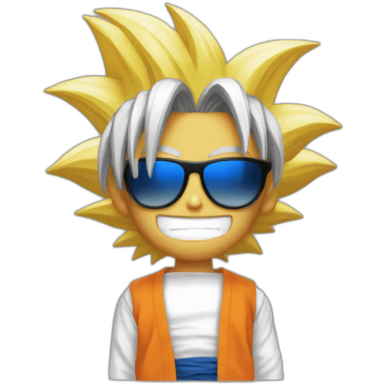 Goku wearing sunglasses emoji