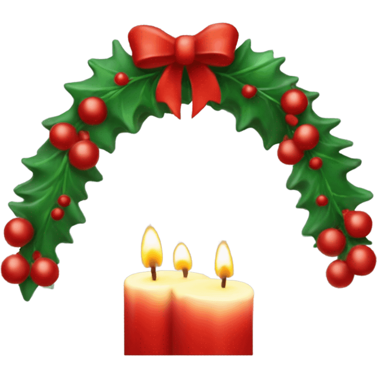 Red Christmas candle arch  Schwibbogen emoji