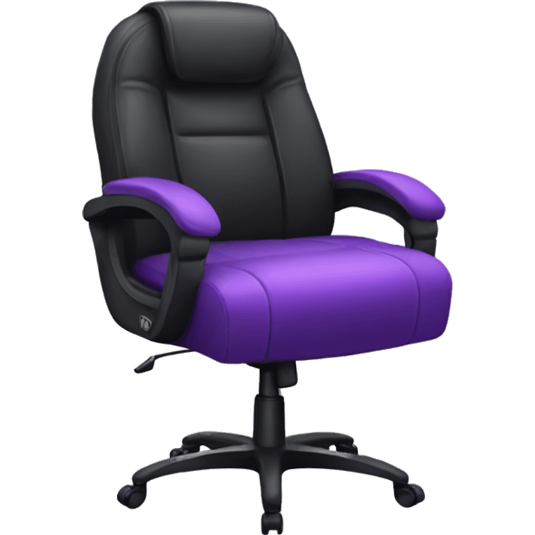 Black and purple gaming chair emoji