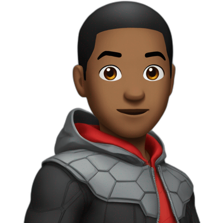 miles morales in red hood emoji