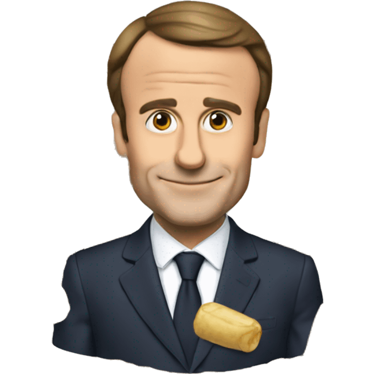 Macron qui boit du coca emoji