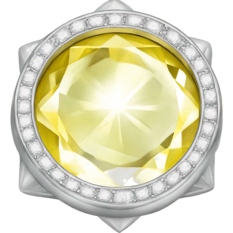 White ring with yellow diamond emoji