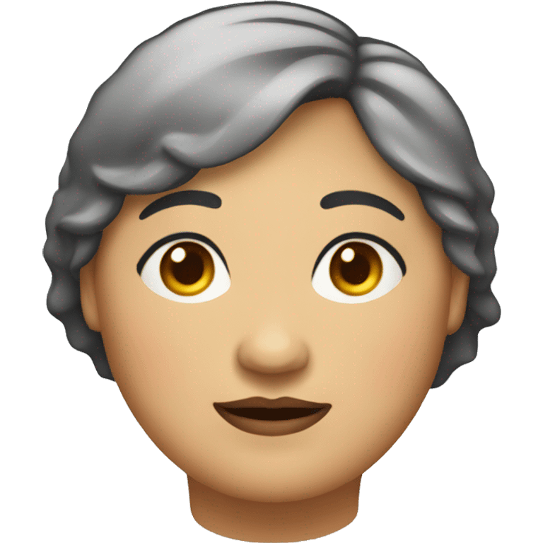 Middle-aged fat Chilean woman short hair emoji