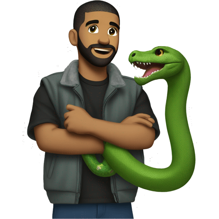 Drake holding snake emoji