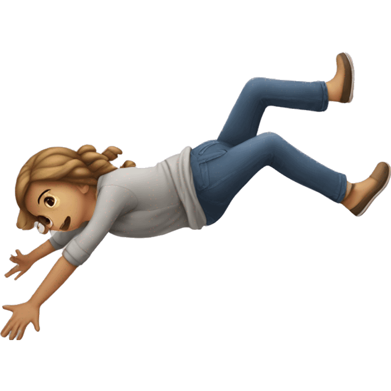 girl falling emoji