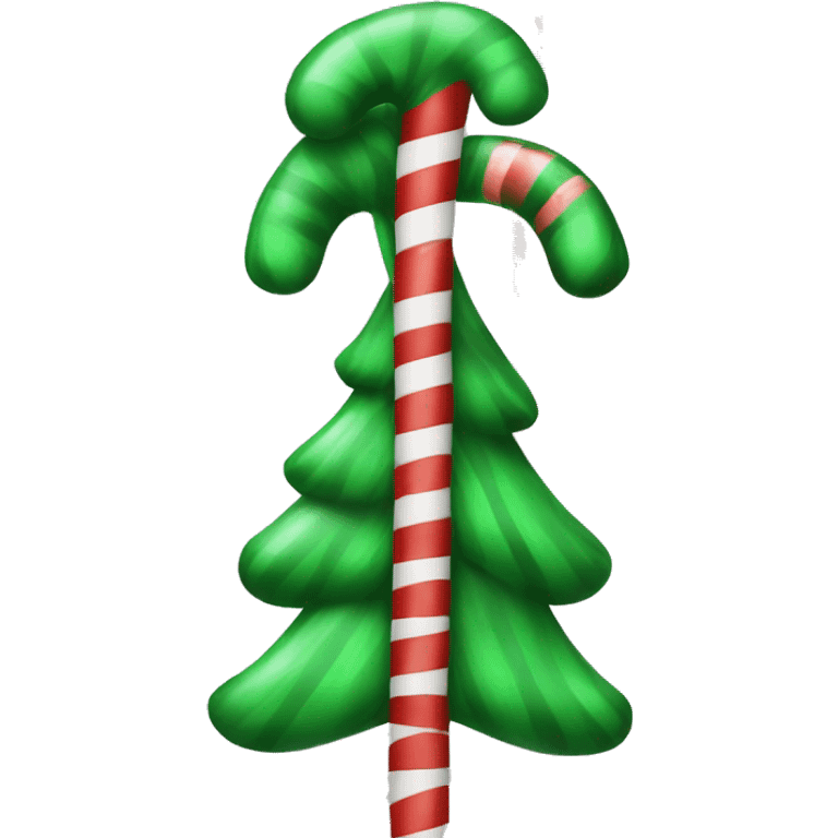 Candy cane Christmas tree emoji