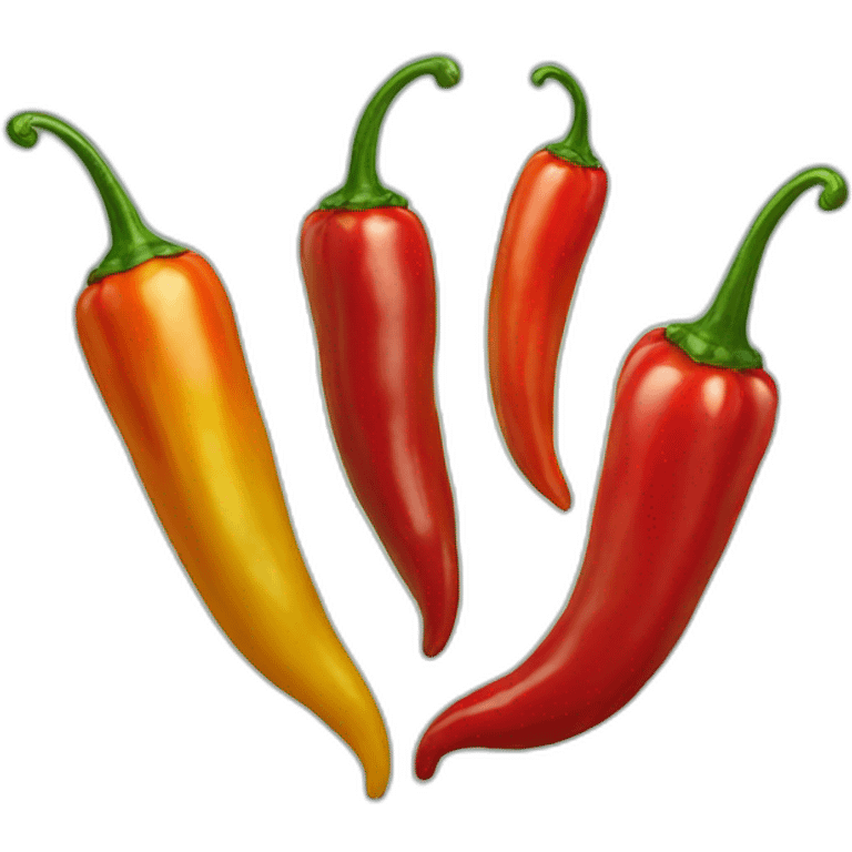 Five hot peppers emoji