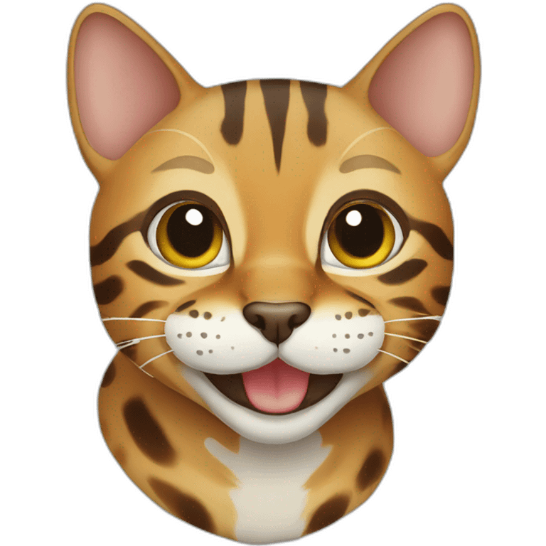 bengal cat with smile emoji