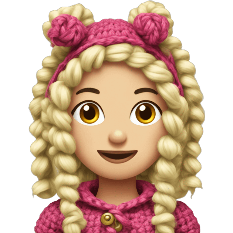 Cindy Lou Who crocheting a hat emoji