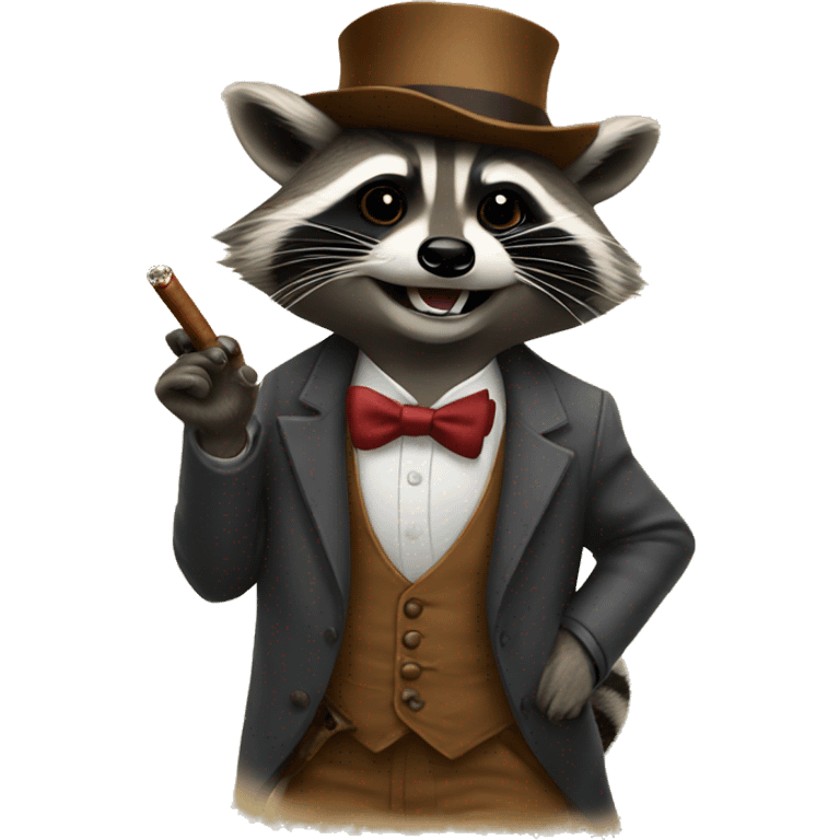 Raccoon with cigar  emoji