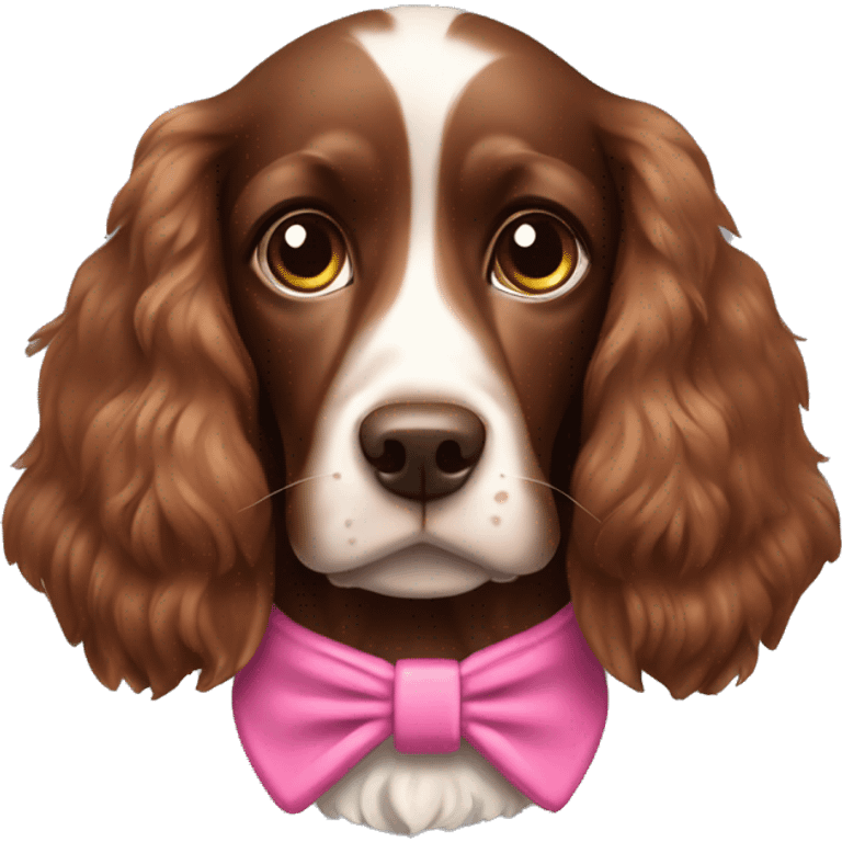 Brown Spaniel with pink collar emoji