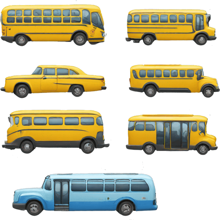 car bus emoji