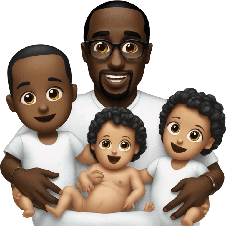 P diddy with a baby and oil emoji