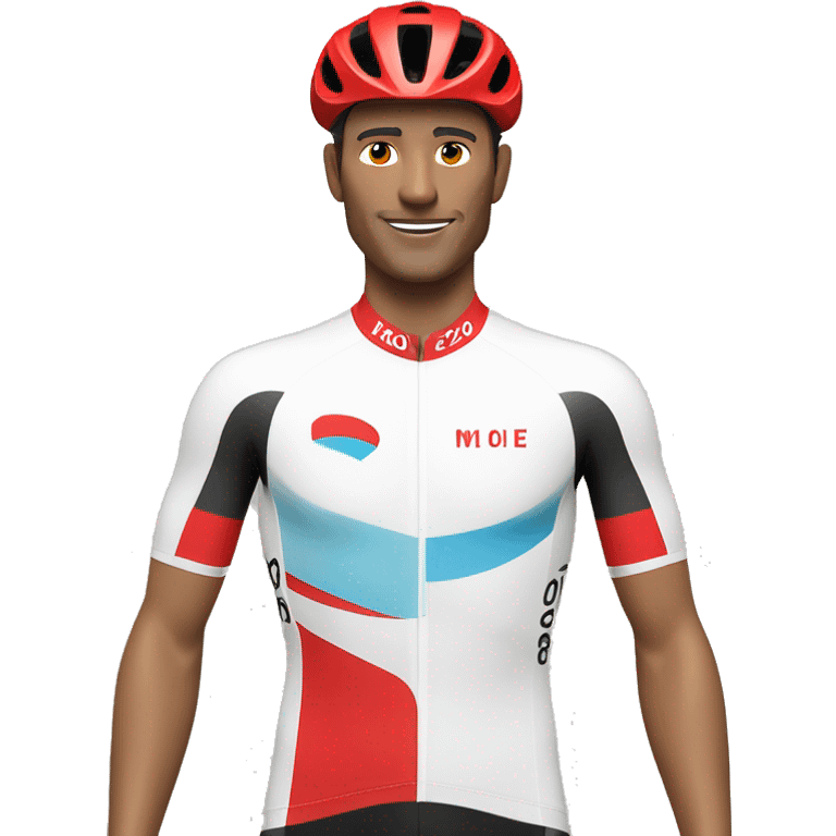 blanc rouge maillot cycliste emoji