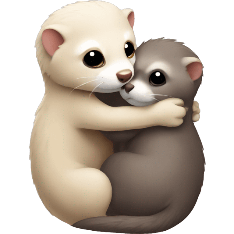 Hugging ferrets  emoji