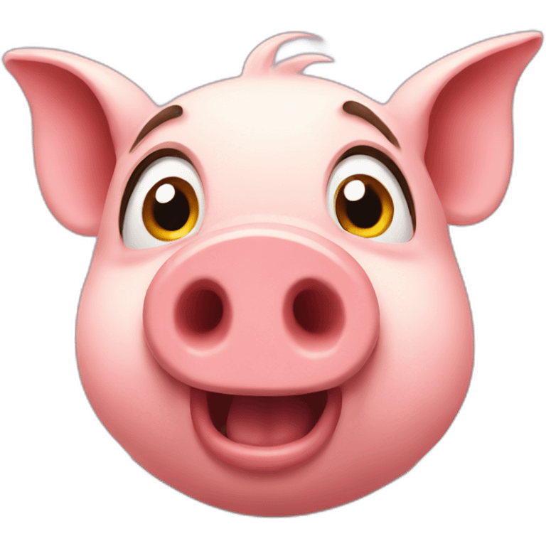 surprised pig emoji