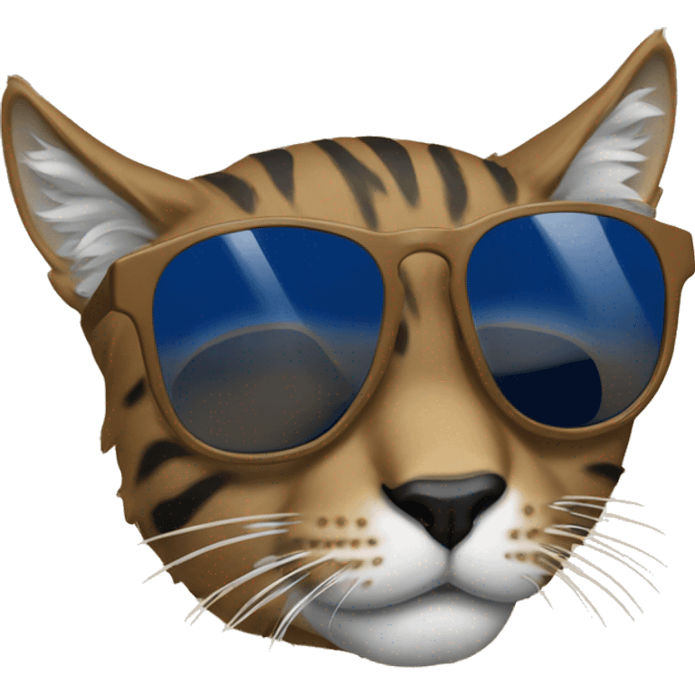 Kentucky wildcat with sunglasses emoji