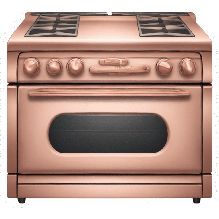 Realistic rose gold  vintage oven. emoji