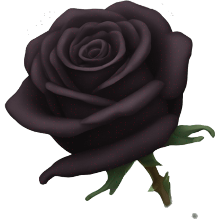 dark rose with black stem emoji