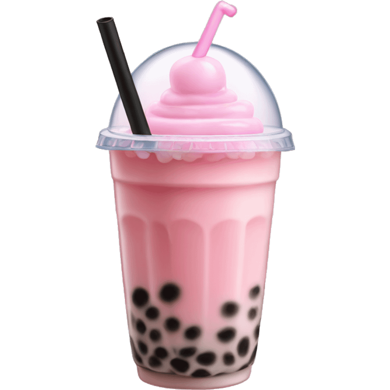 Bubble tea with pink milk emoji