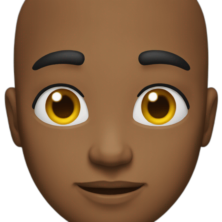 Black hard emoji