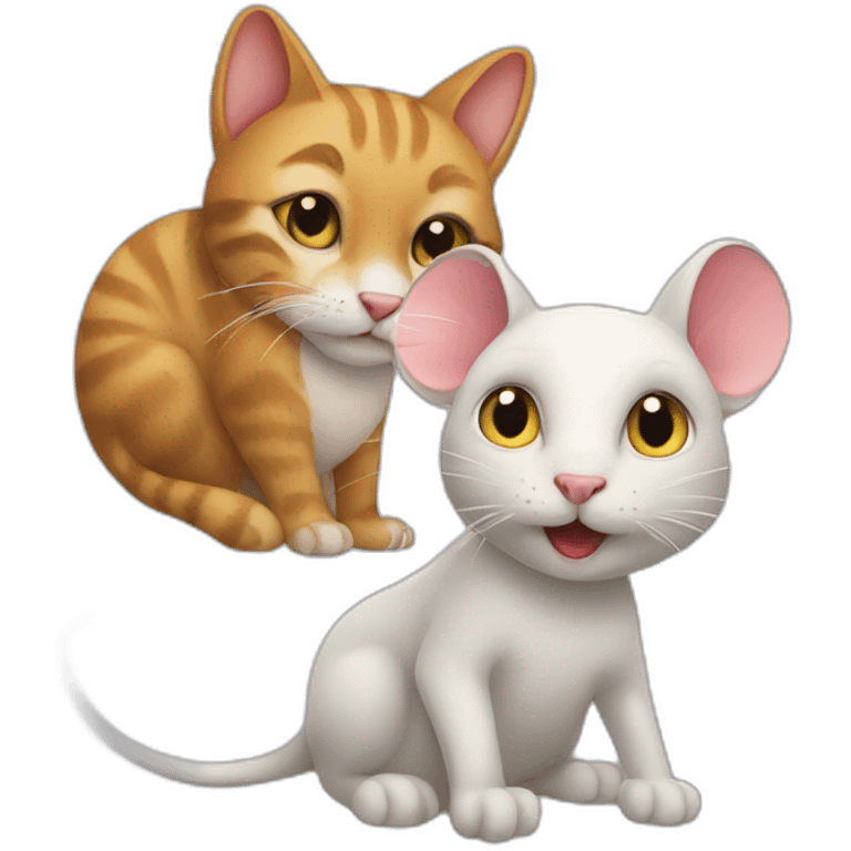 Cat and mouse emoji