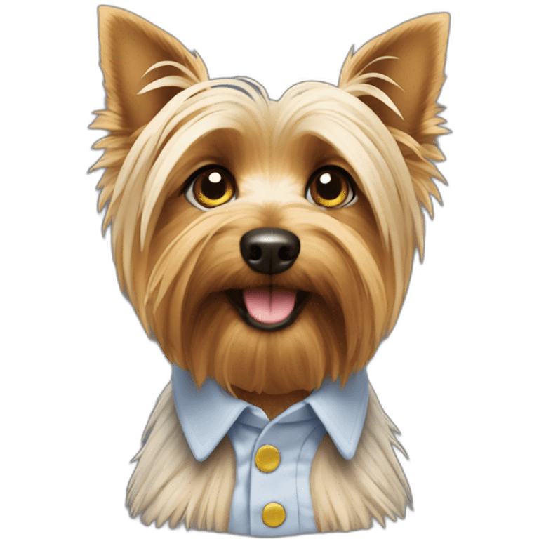 Silky terrier con camisa  emoji