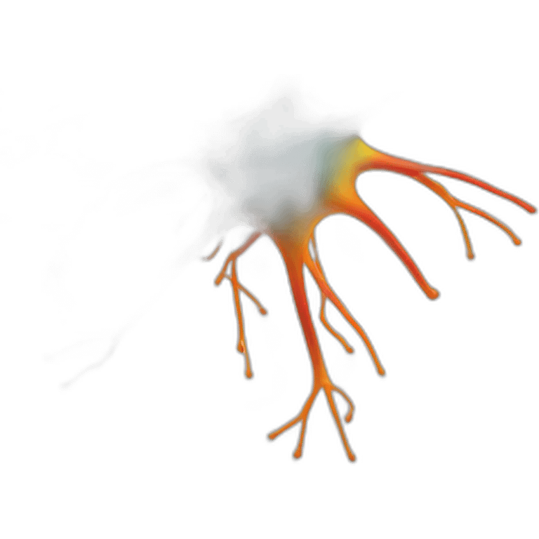 Color schematic of a neuron as an emoji emoji