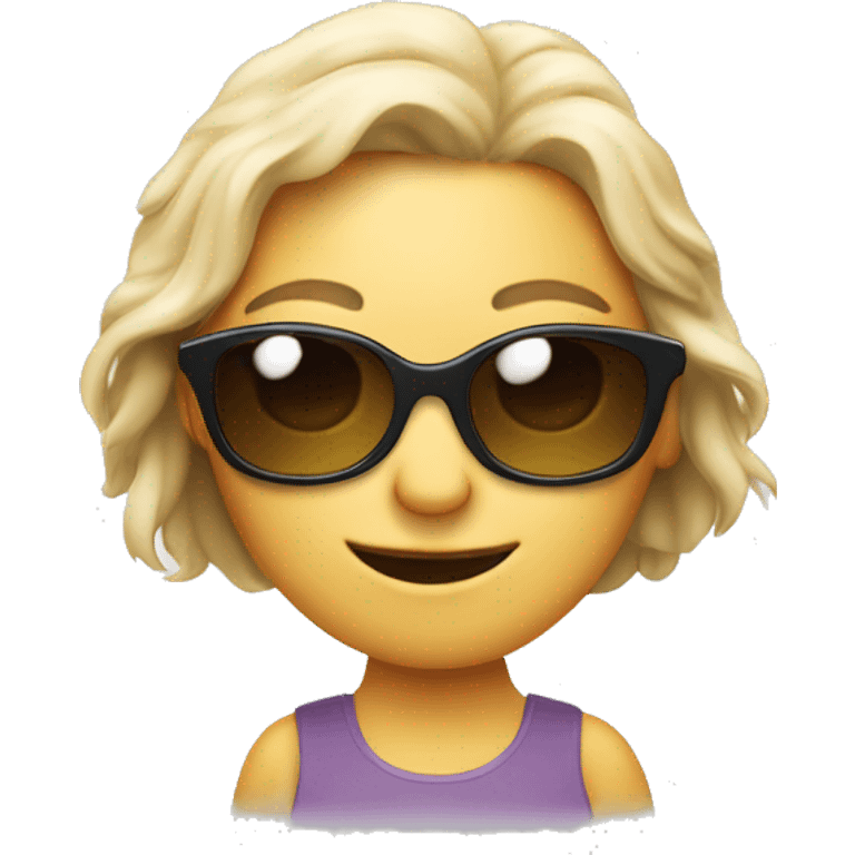 Handhebende Frau mit Sonnenbrille  emoji