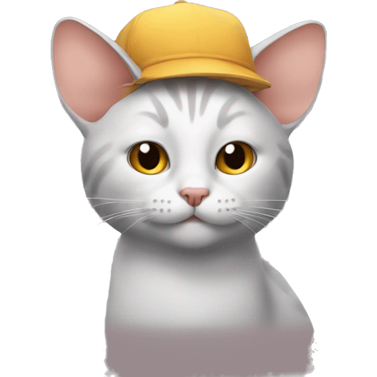 cat with a mouse on its head emoji