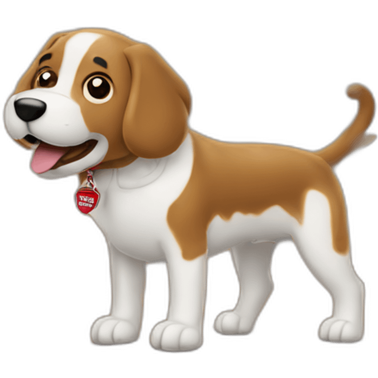 Arsenal football club extra large dog emoji