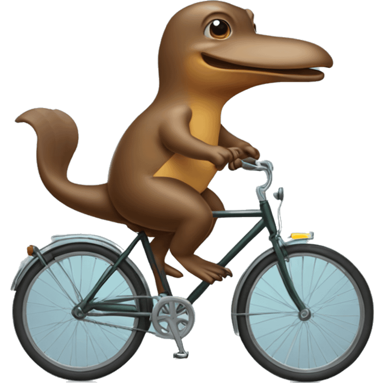 a platypus riding a bike emoji