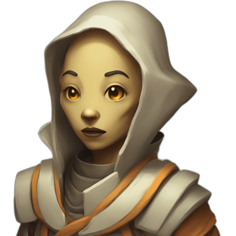 alien monk futuristic roguelike rpg style inspired by slay thee spire emoji