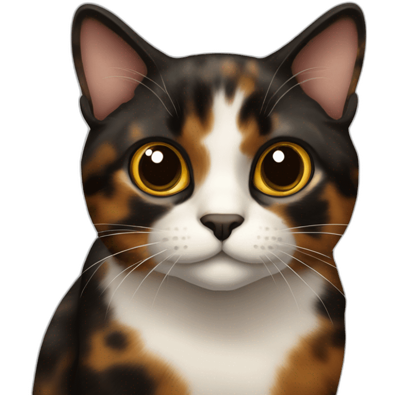 tortoiseshell Cat Black brown emoji