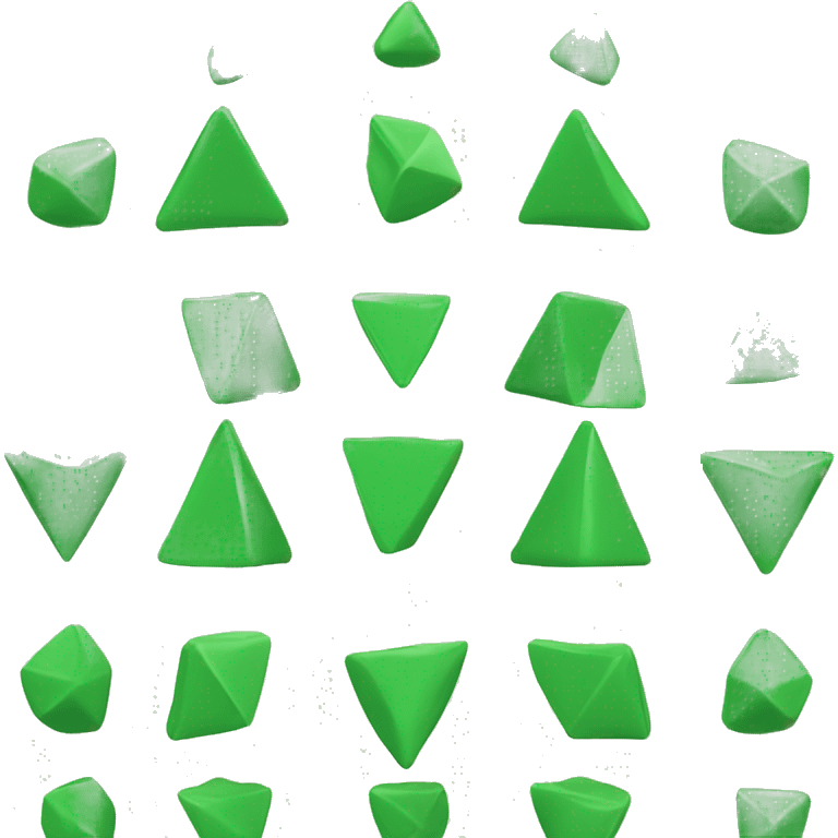 triangulo verde unicolor no 3D emoji