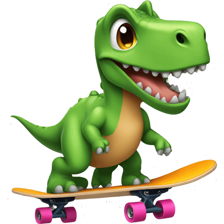 dinosaur on skateboard  emoji