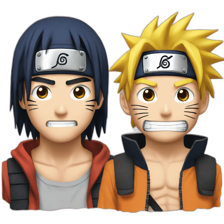 Naruto et Luffy emoji