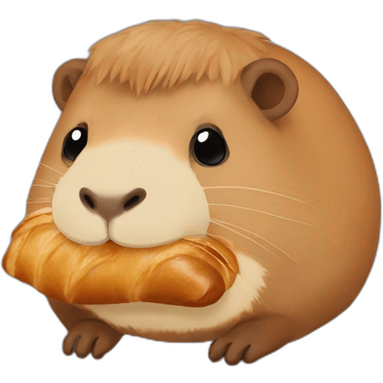 Capybara croissant emoji