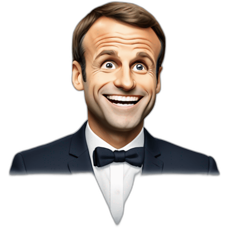 Emmanuel Macron rire emoji