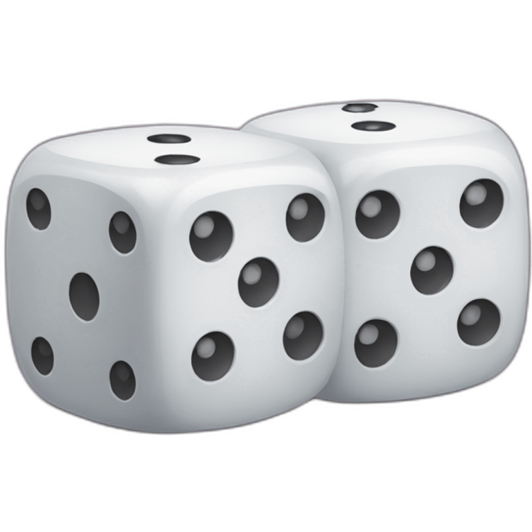 two dice showing different sides emoji