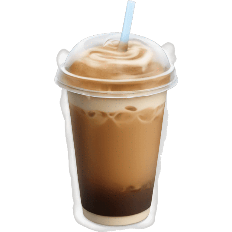 a really cool brown and white iced coffee  emoji