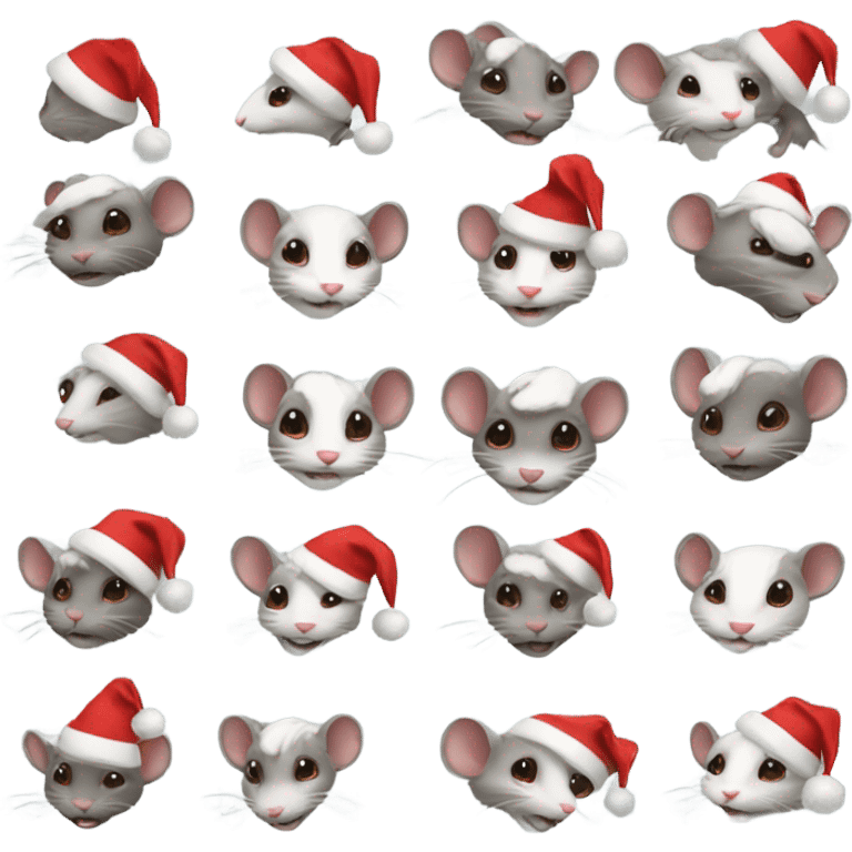 100000 rats with santa hats emoji