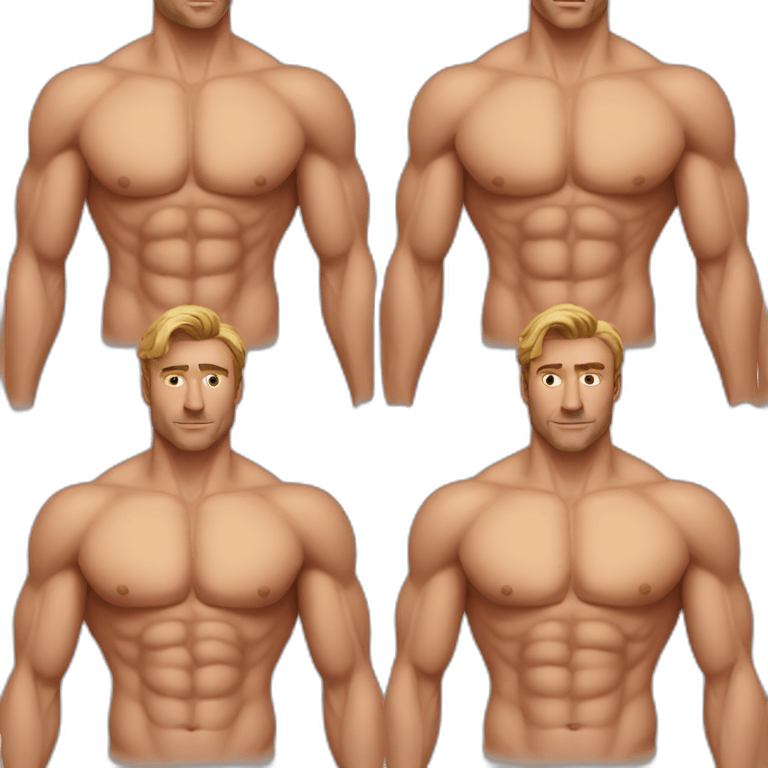 man's fitness chest portrait emoji