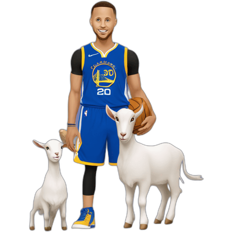 stephen curry with a goat emoji