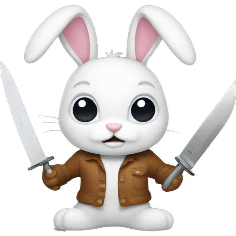 bunny with a knife emoji