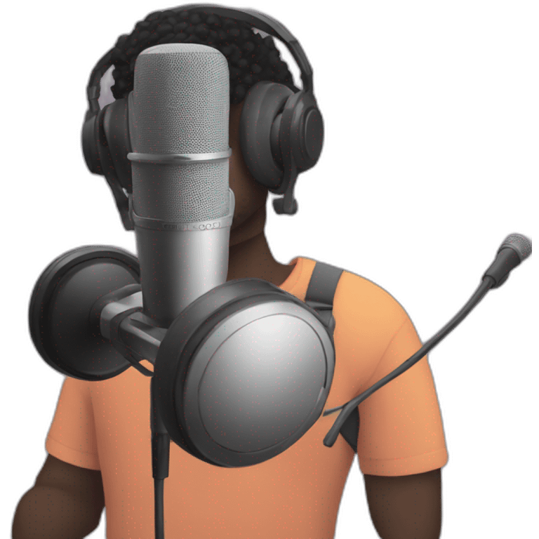 Moona recording podcast emoji