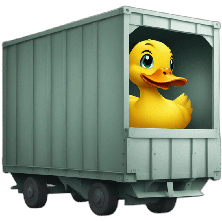 duck in freight vagon emoji