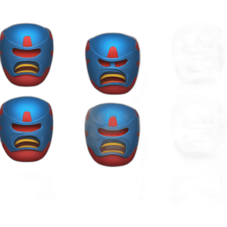 luchador blue red emoji