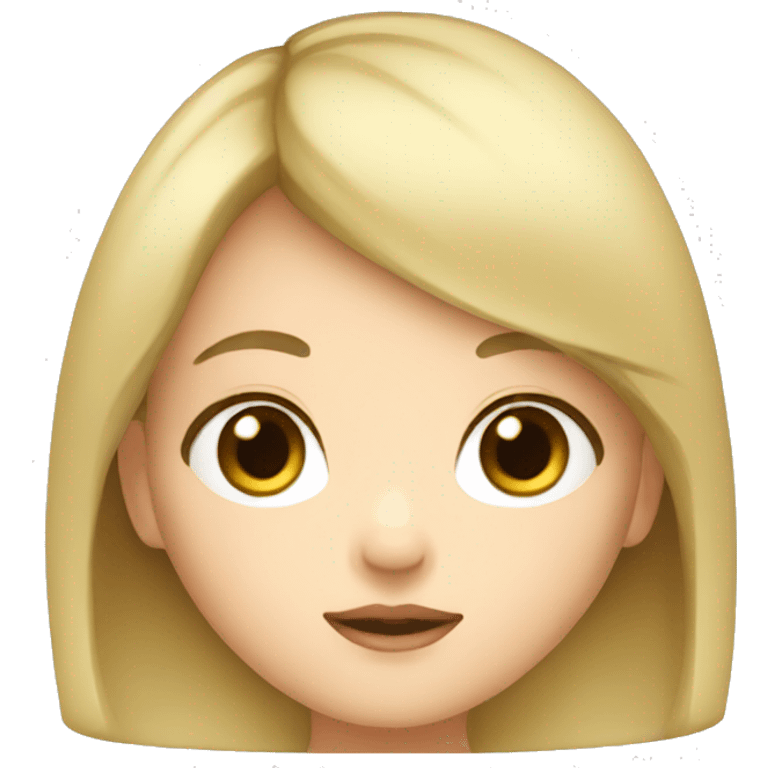 GIRL, BOB CUT, BLOND, BIG EYES, ASIAN emoji